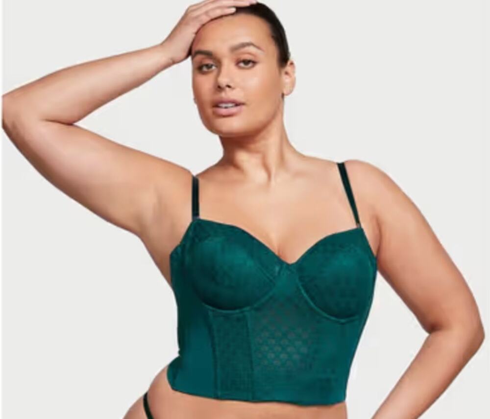 NWOT VICTORIA'S SECRET Archive Very Sexy Monogram Corset Bra Top Size 34C
